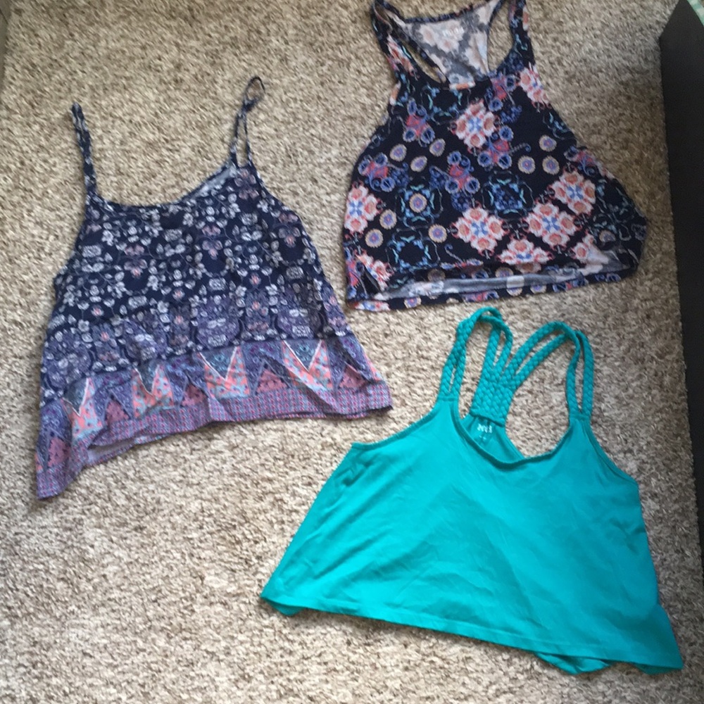 4/$15 Set of 3 Cute Summer Crop Tops